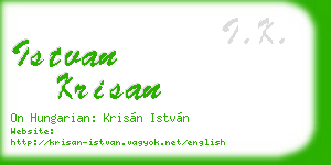 istvan krisan business card