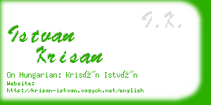 istvan krisan business card